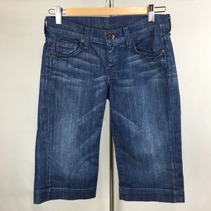 7 For All Mankind Dojo Denim Long Shorts 25